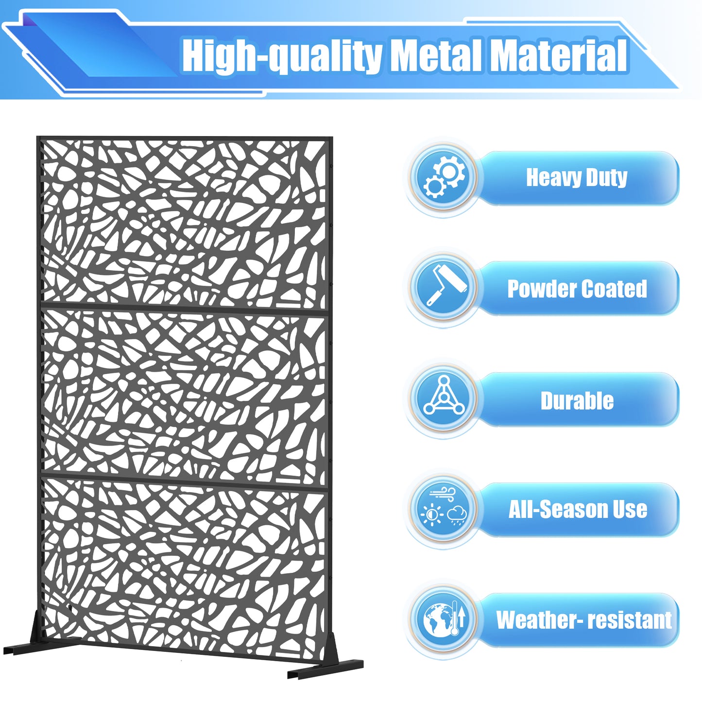 Warmsprings Industrial Metal Privacy Screen Panels