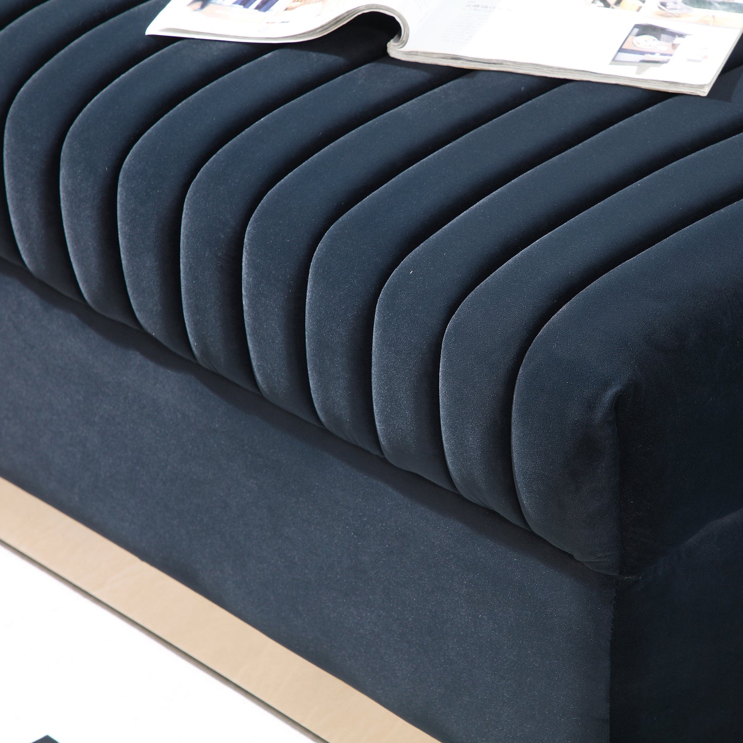 Emery Contemporary Velvet Corner Sofa