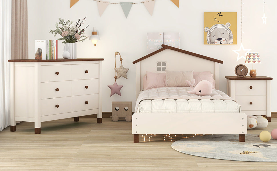 Fitch Contemporary 3-Pieces Bedroom Sets Twin Platform