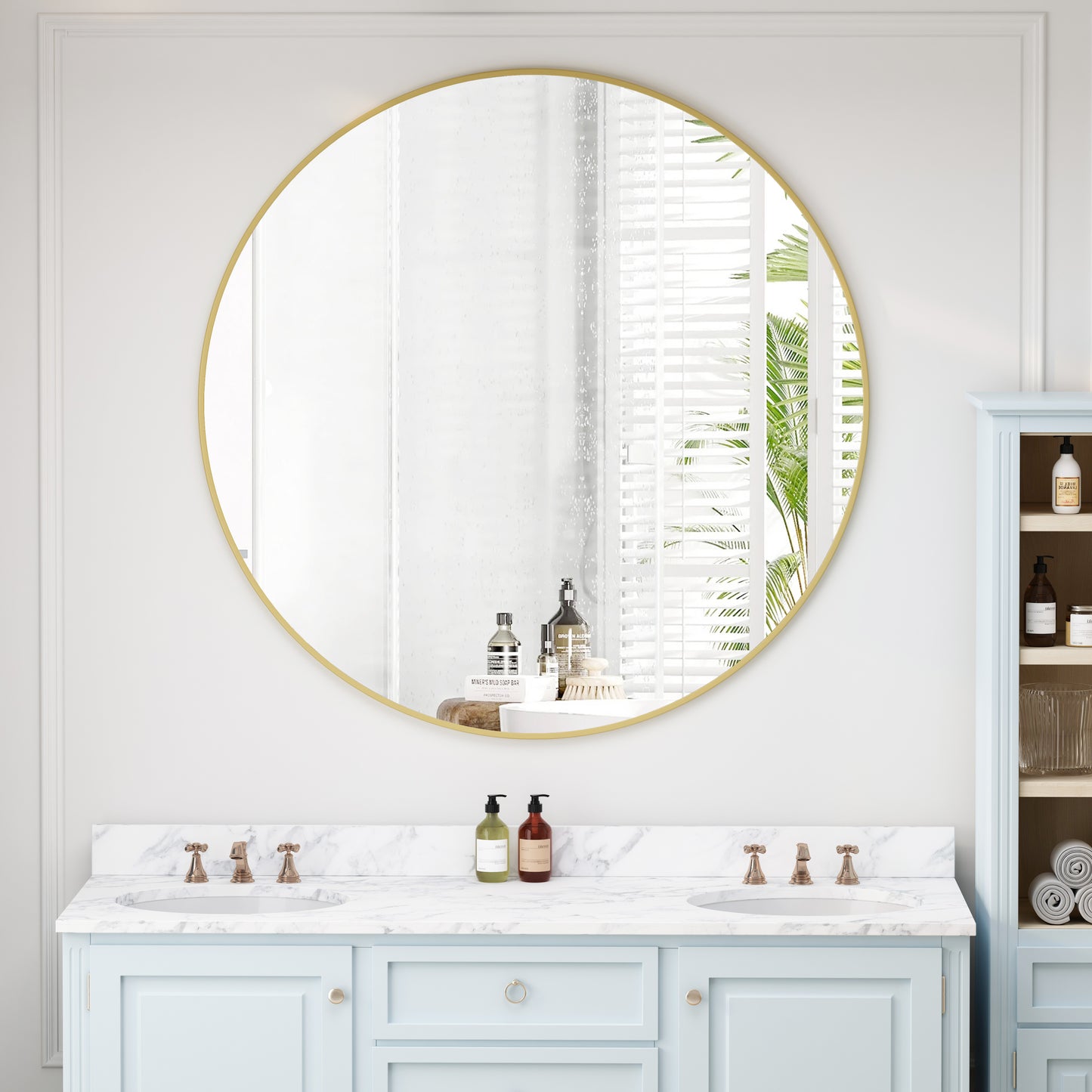 Eda Contemporary Circular Vanity Mirror