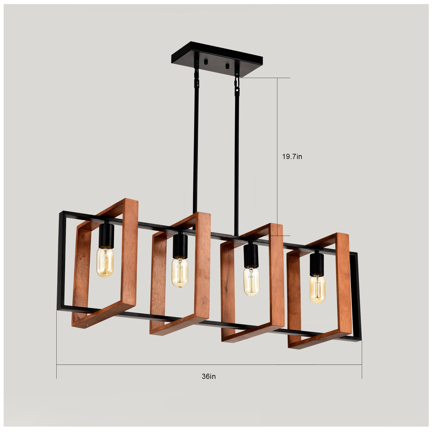 Bartholomew Industrial Rectangular Chandelier
