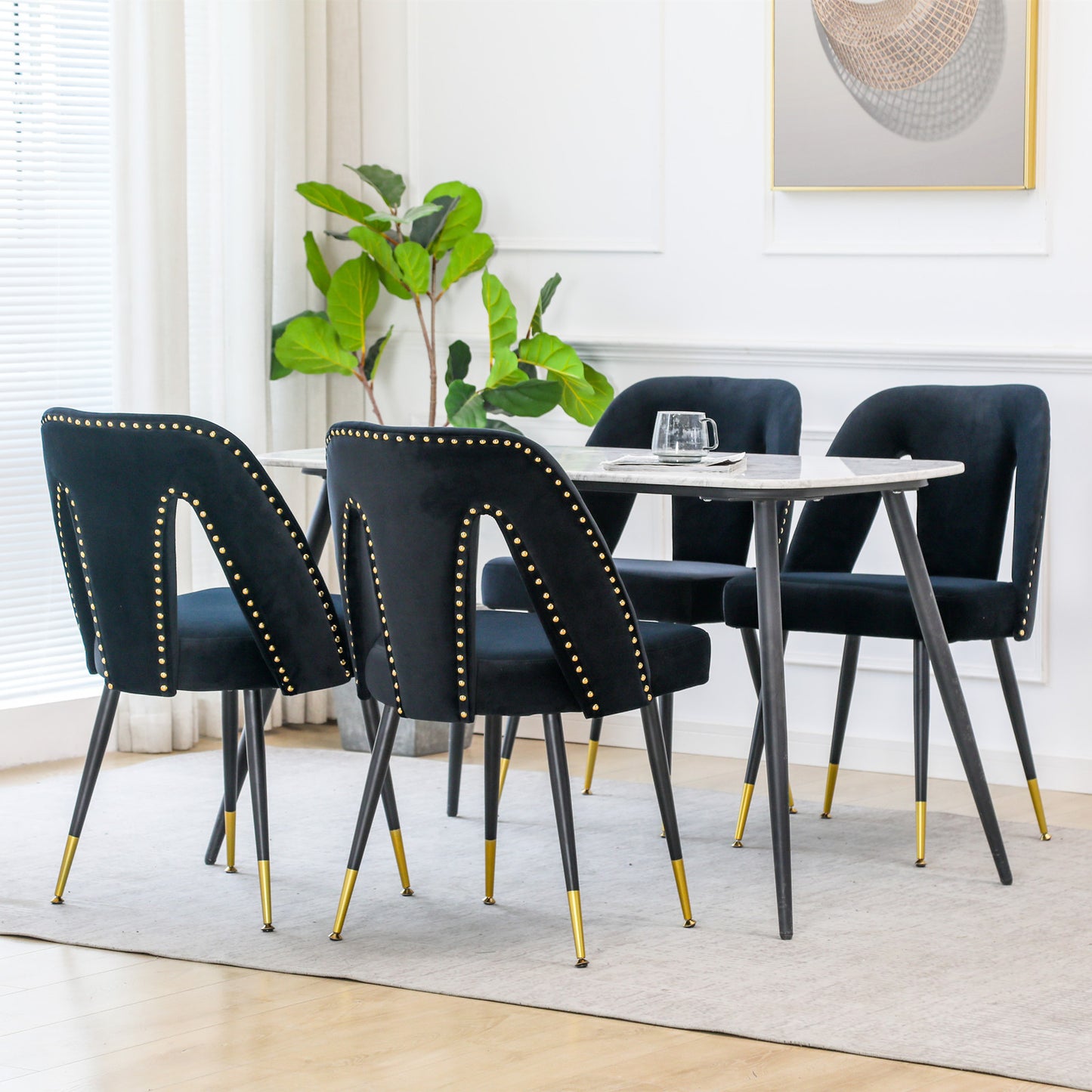 Centerville Contemporary Upholstered Nailheads Dining Chairs