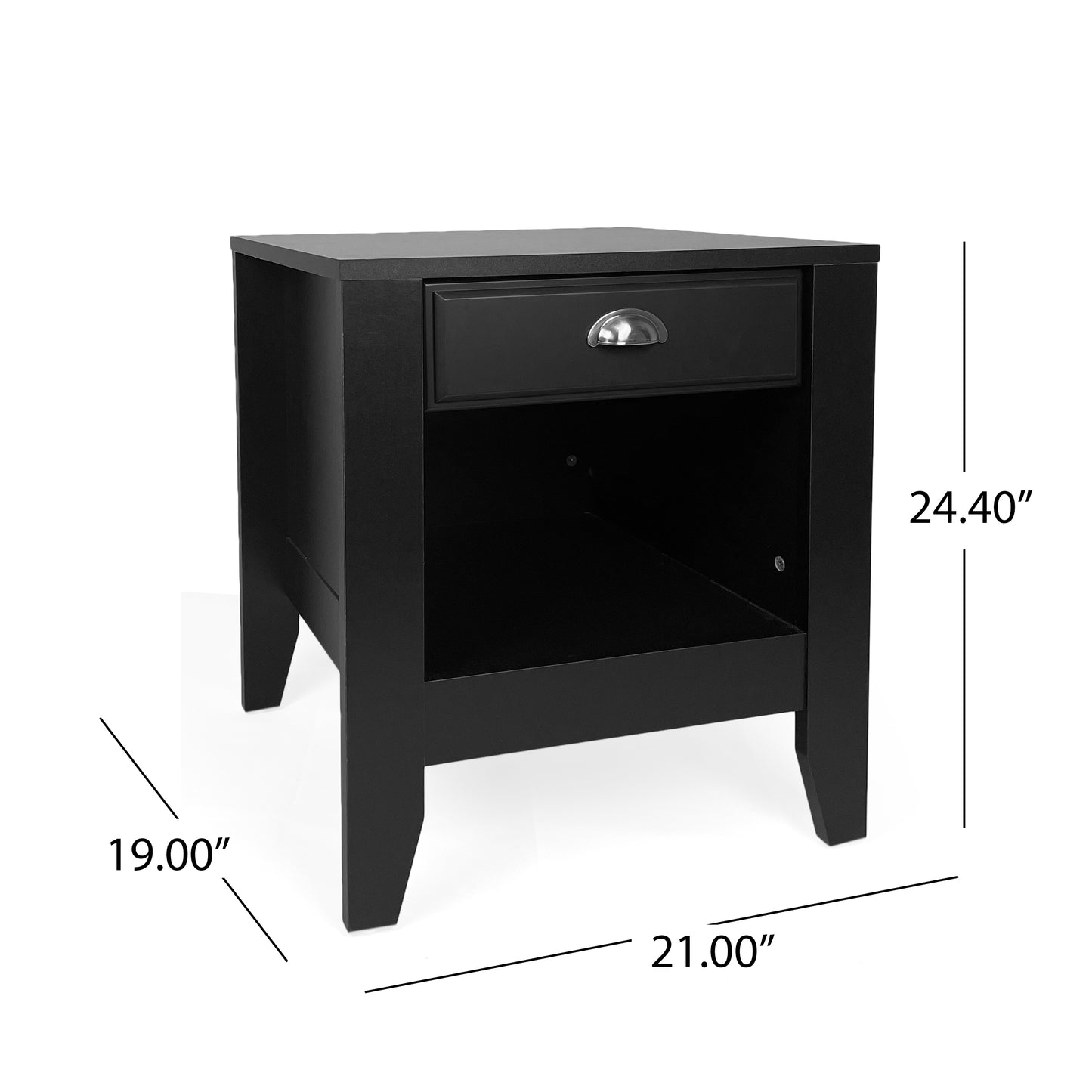 Emery Modern Velvet Side Table