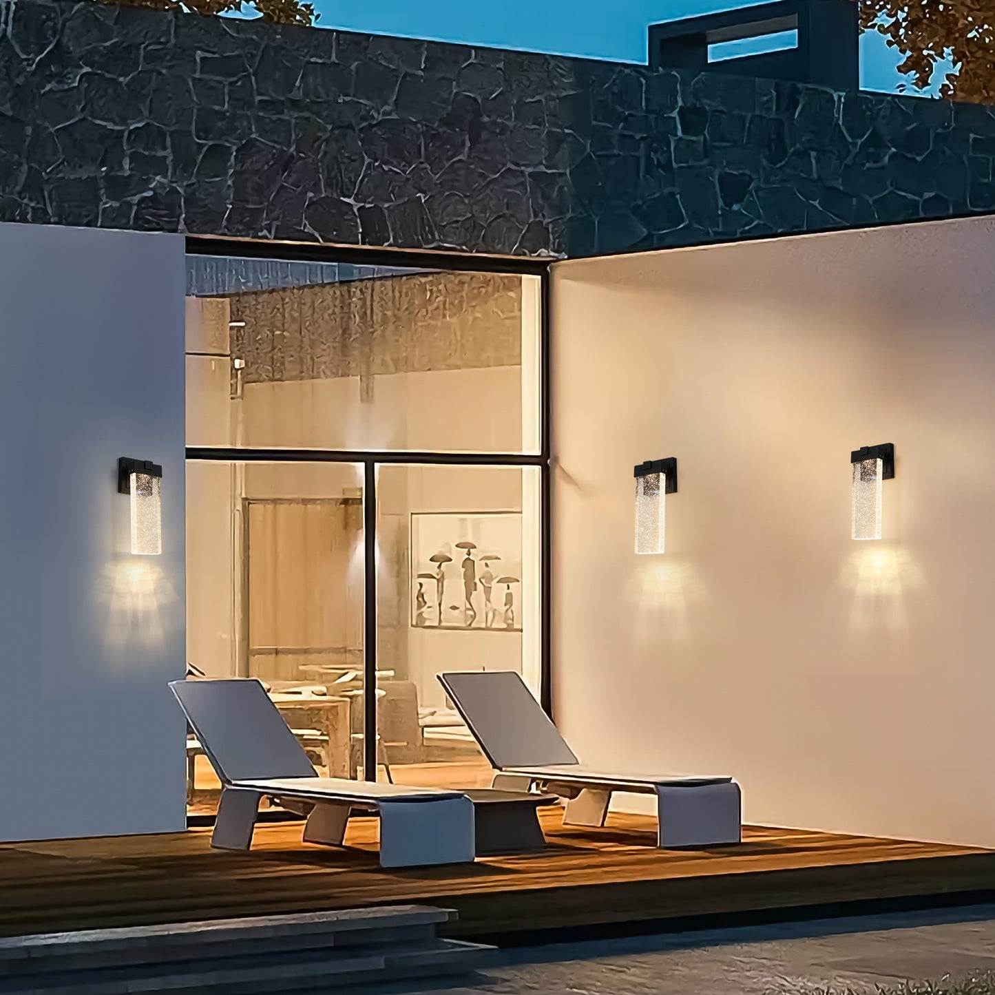 Centerville Modern Waterproof Crystal Wall Lamp