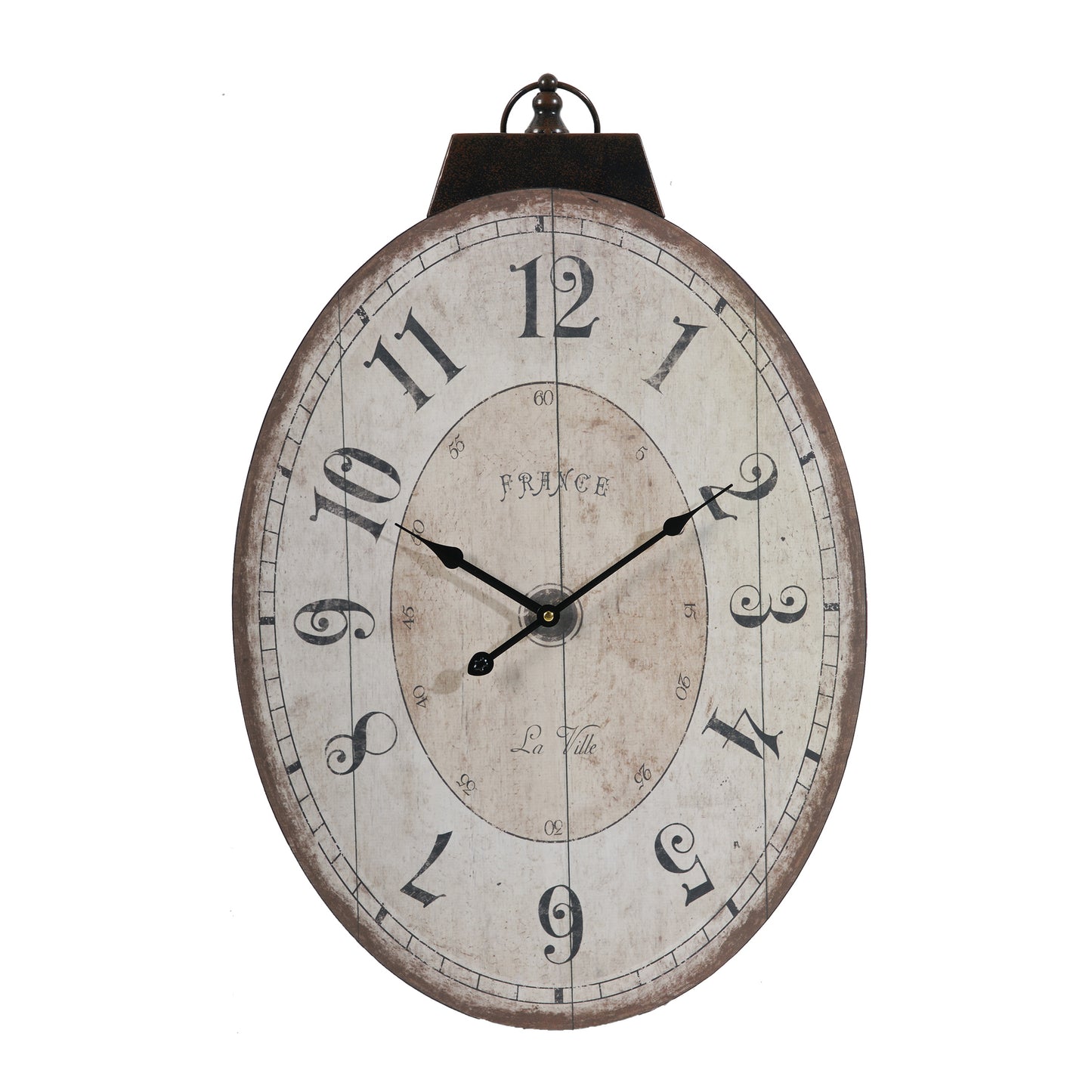 Amity Traditional Oval Wall Clock