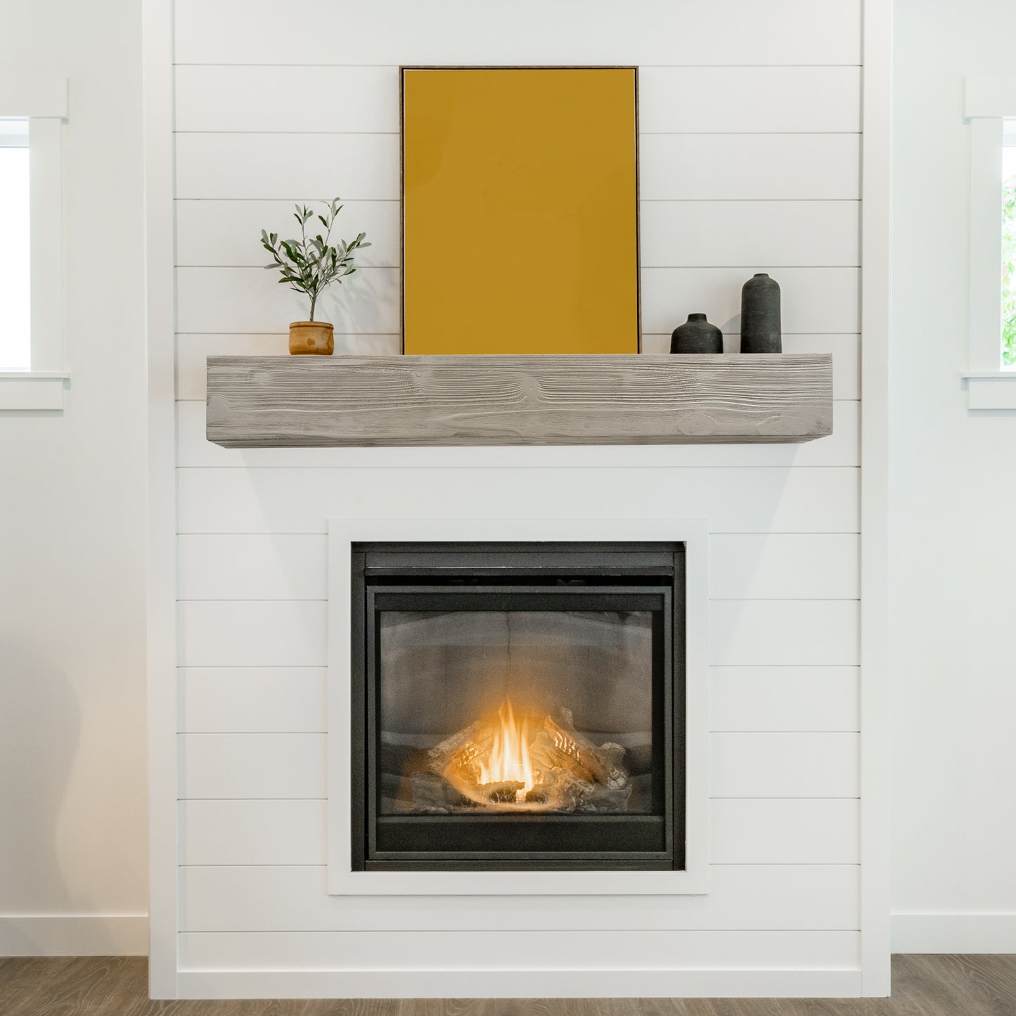 Oakridge Craftsman Wood Fireplace Mantel