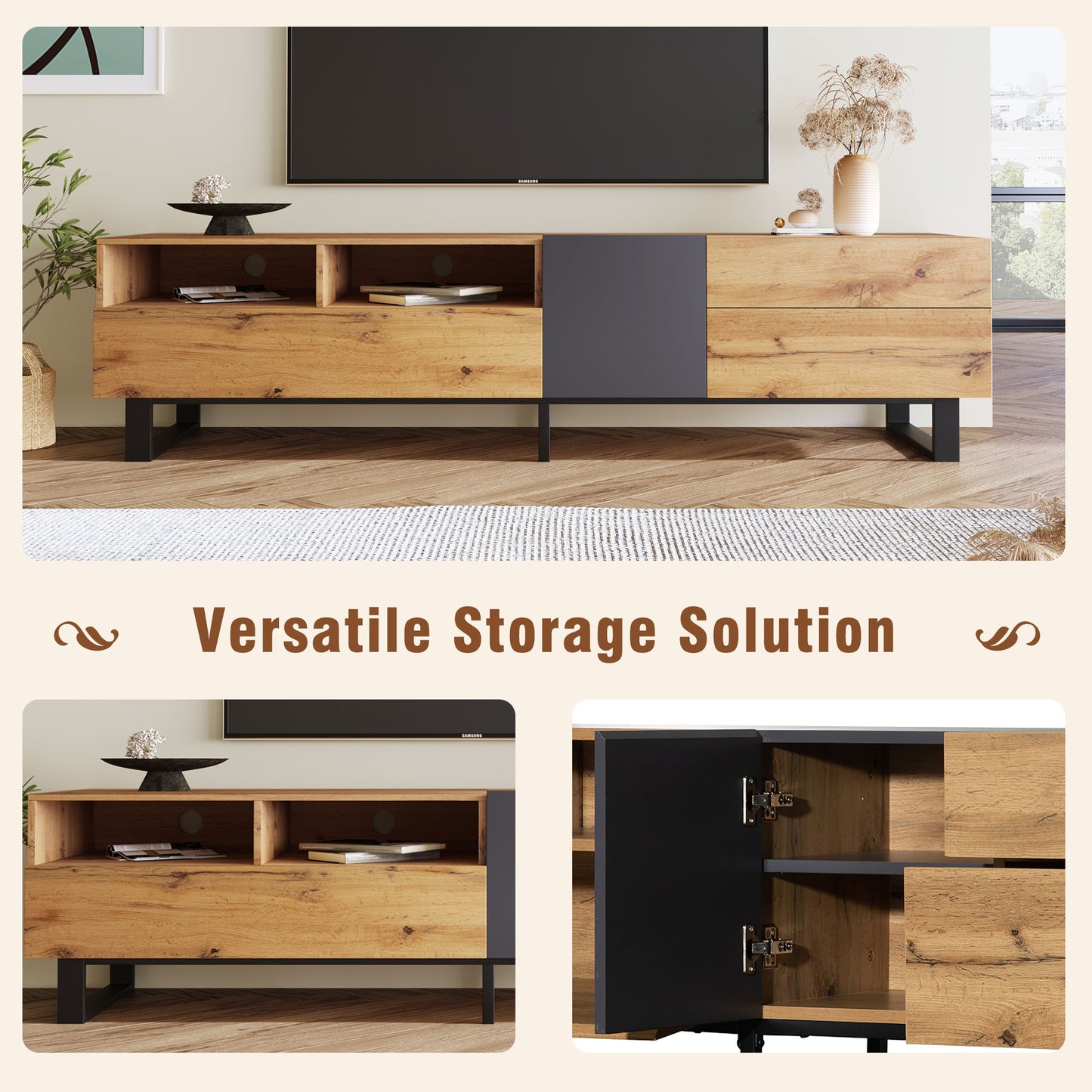 Healdsburg Modern TV Console Entertainment