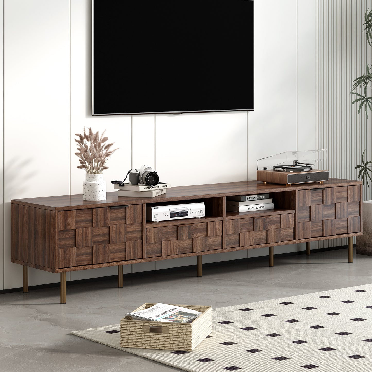 Justo Mid-Century Media Console Entertainment Center