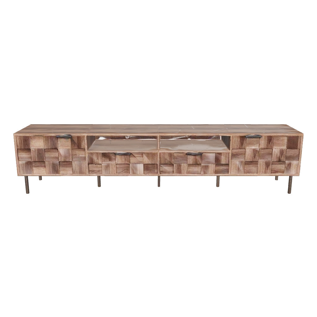 Justo Mid-Century Media Console Entertainment Center 3D model