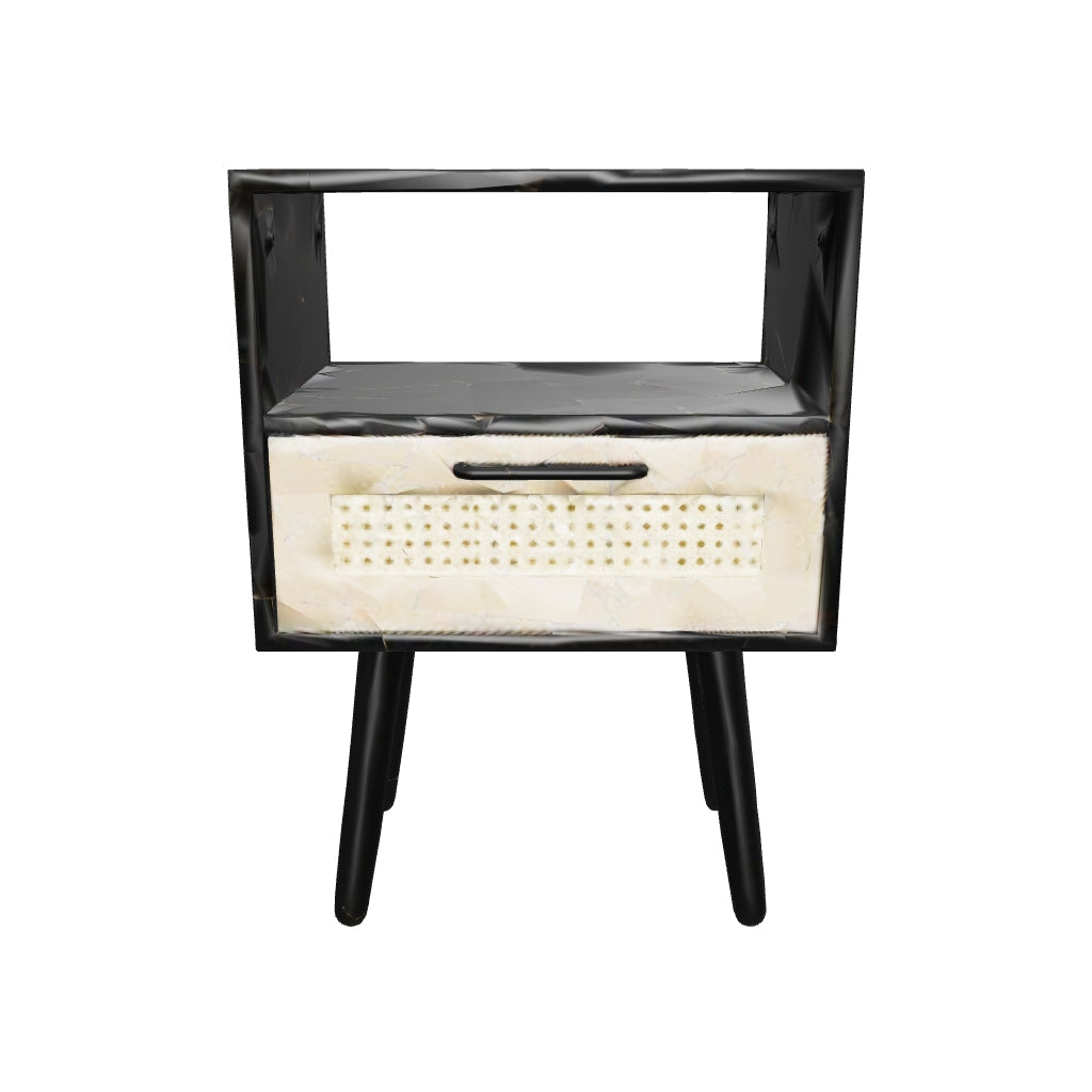 Ghivi Modern Rattan End Table Drawer 3D model
