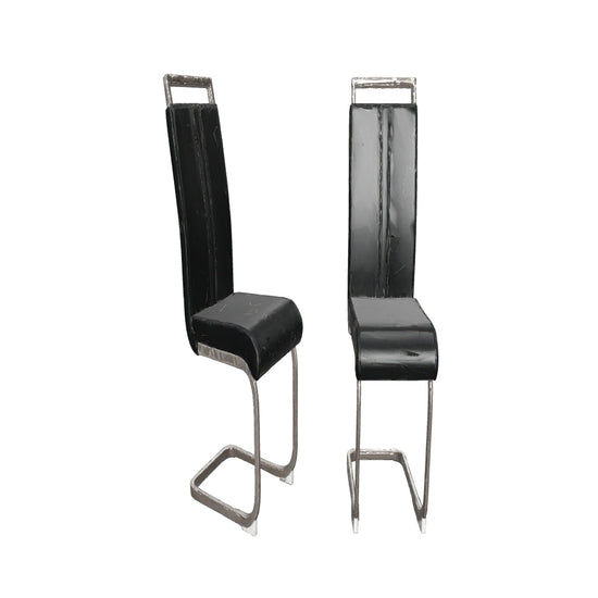 Lula Modern C-shaped PU Leather Chairs 3D model