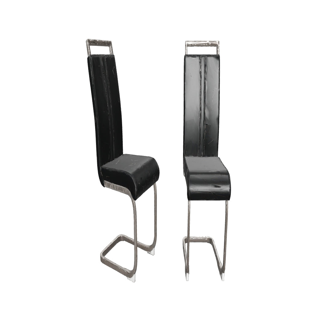 Lula Modern C-shaped PU Leather Chairs 3D model