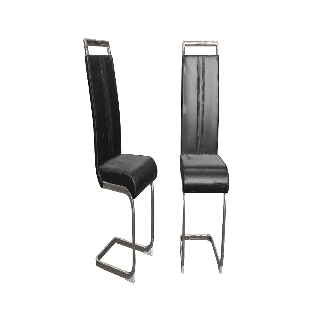 Cleo Modern PU Leather Chairs 3D model