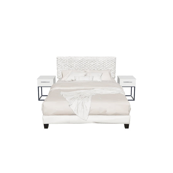 Niles Modern Plush Upholstered Bedroom Sets 3D model