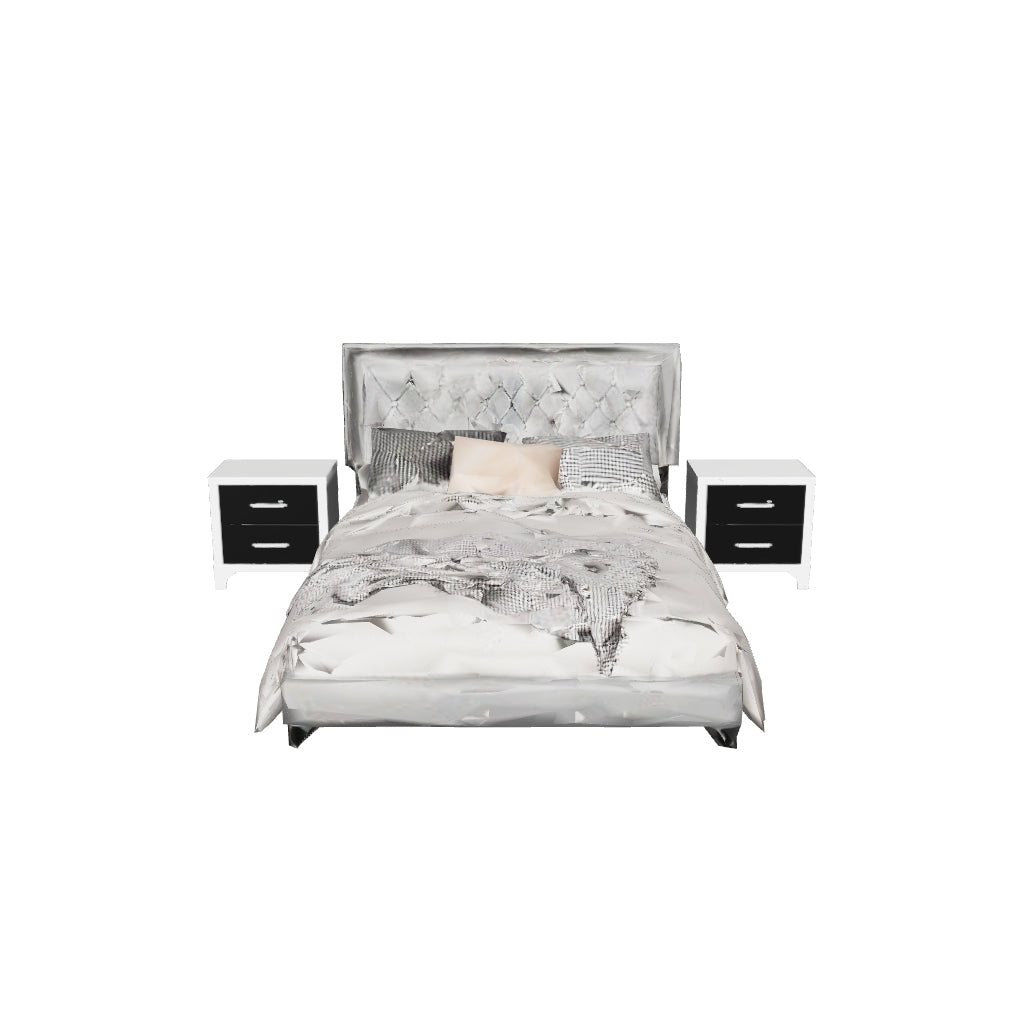 Silverleaf Modern LED Platform Bedroom Set 3D model