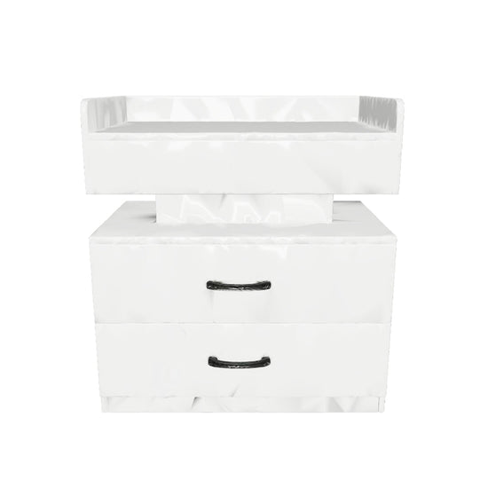 Irvington Modern Nightstand with LED Strip and 2 Drawers 3D model