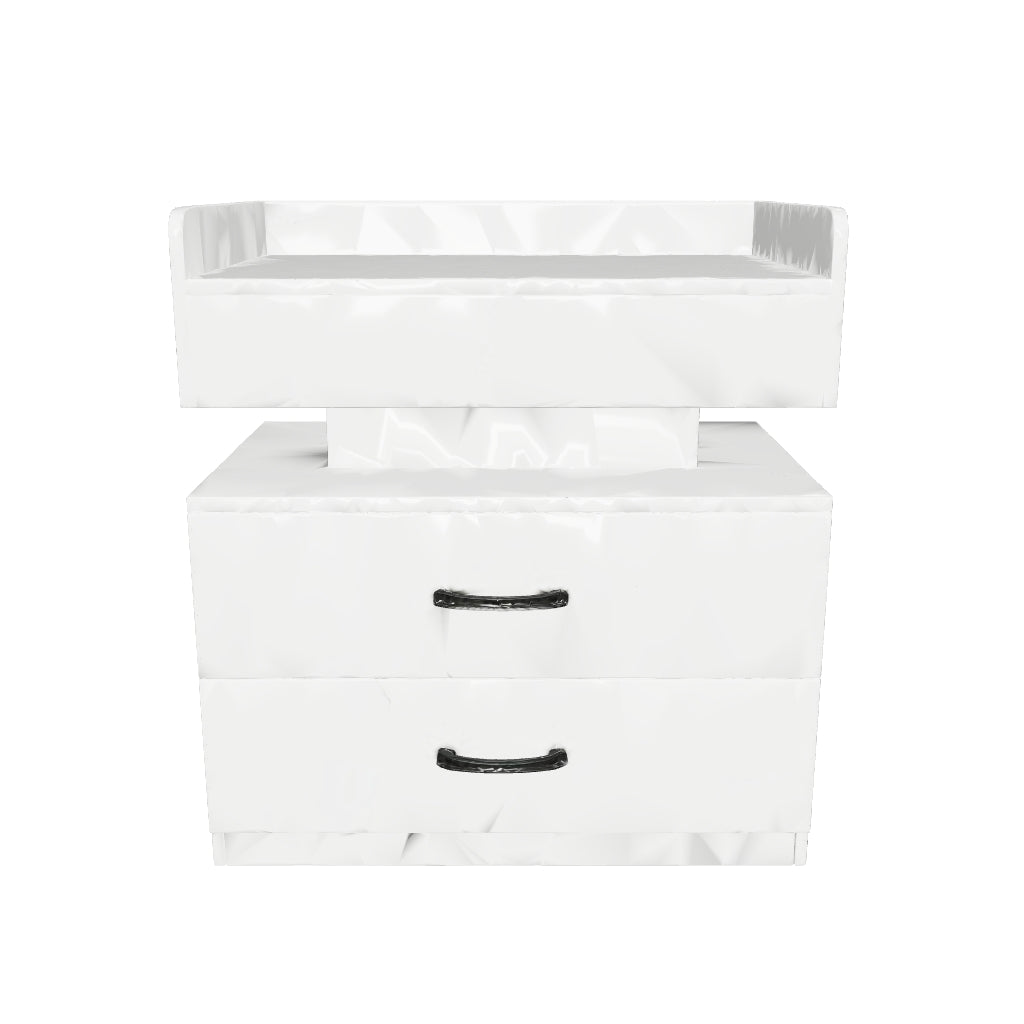 Irvington Modern Nightstand with LED Strip and 2 Drawers 3D model