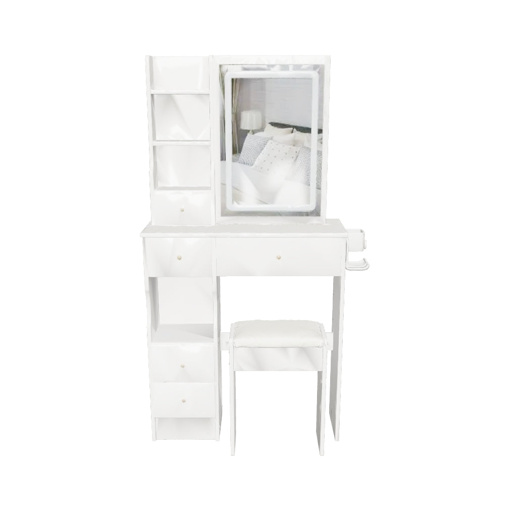 Irvington Contemporary Makeup Vanity Set 3D model