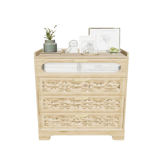 Napa Modern Wood 4 Drawer Dresser 3D model