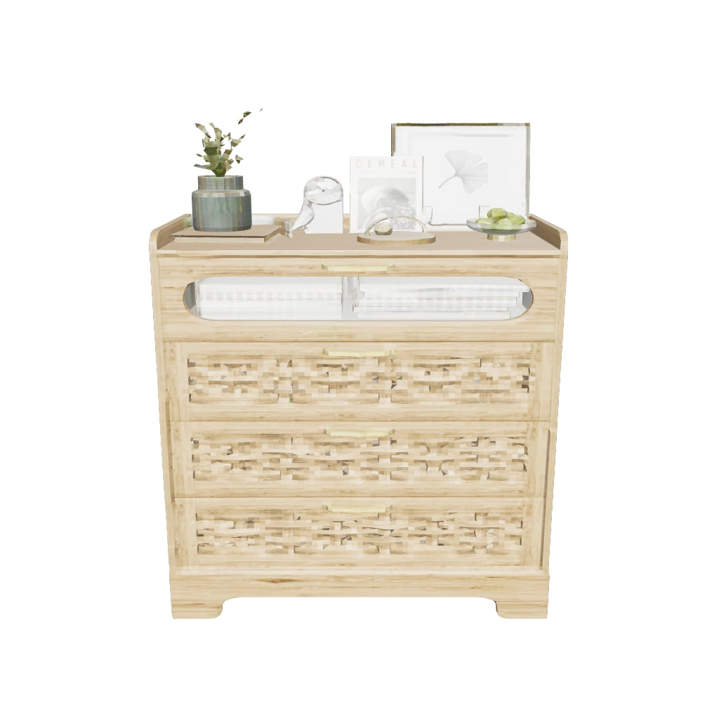 Napa Modern Wood 4 Drawer Dresser 3D model